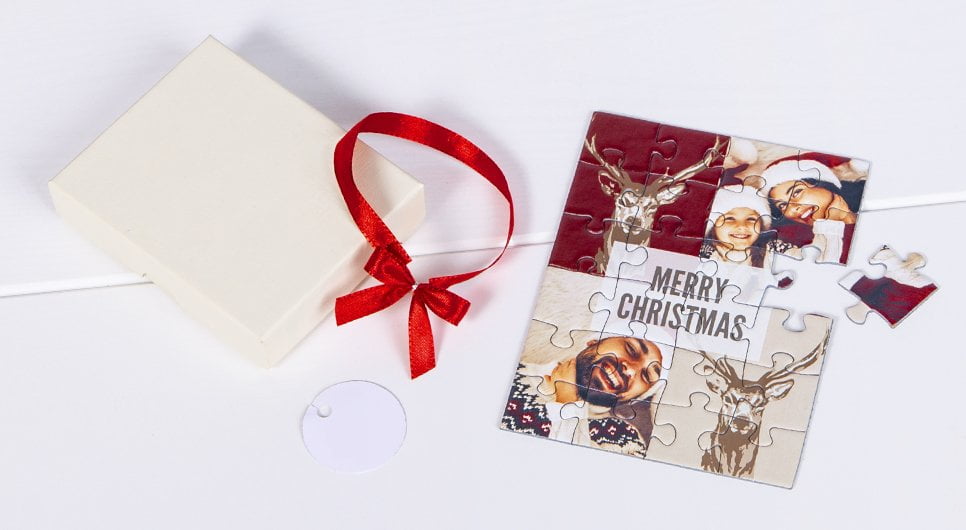 Weihnachtskarten als Puzzle - Musterset anfordern