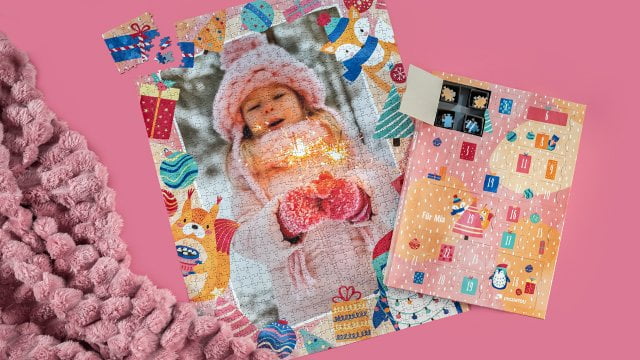 Puzzle-Adventskalender für Kinder mit eigenen Fotos