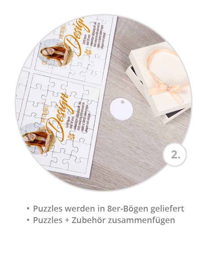 Puzzles mit eigenem Design im 8er Bogen
