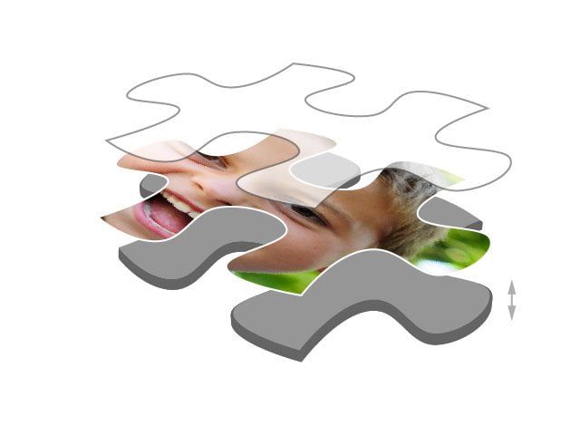 Dicke der Puzzleteile