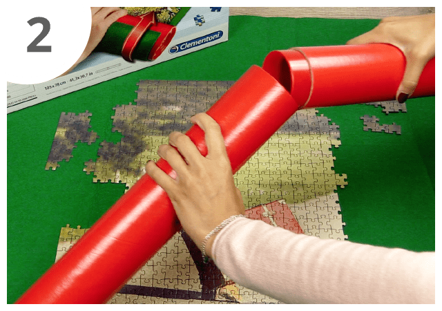 Gebrauchsanweisung Puzzle-Matte Schritt 2
