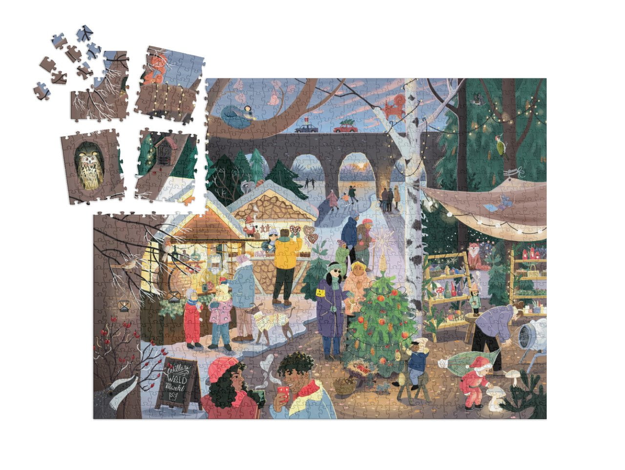 Puzzle „Willa Wunst Adventskalender Waldweihnacht“