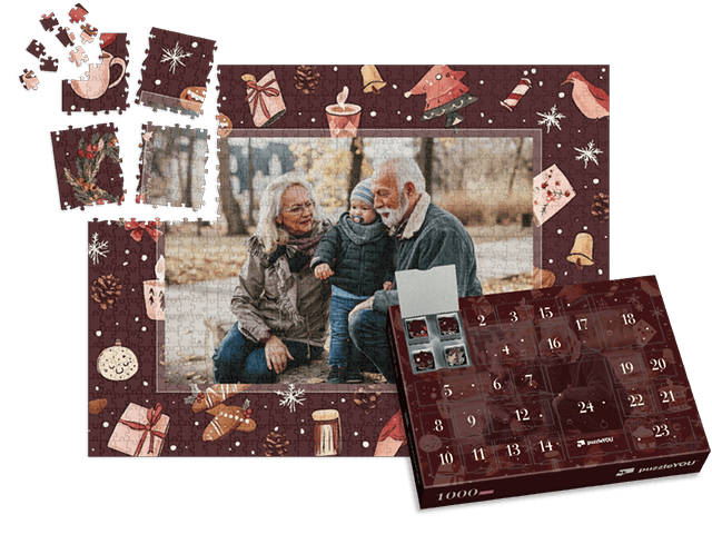 Puzzle-Adventskalender querformat