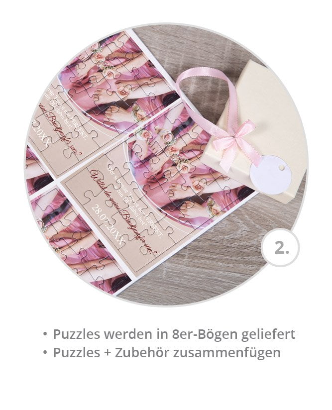Antrag-Brautjungfer als Puzzle gestalten - so geht's Schritt 2