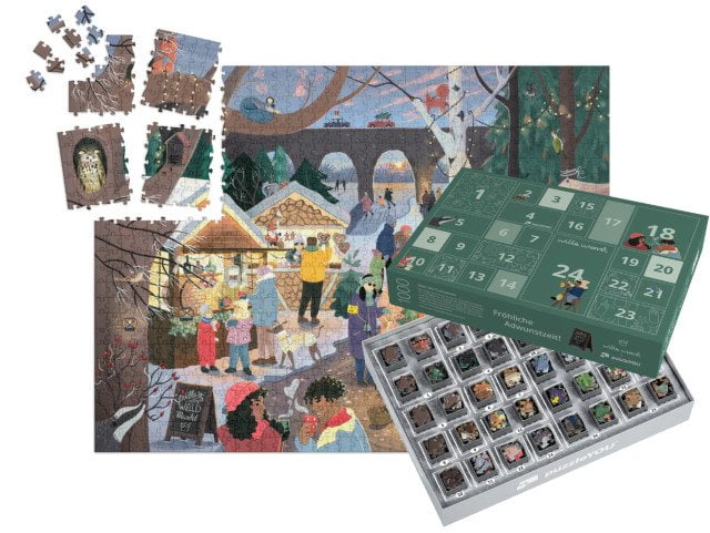 Puzzle „Willa Wunst Adventskalender Waldweihnacht“
