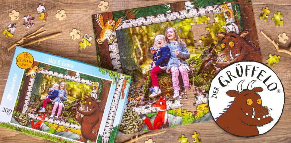 Grüffelo-Kinderpuzzle mit eigenen Fotos