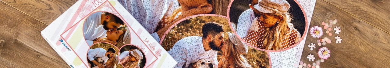 Fotopuzzle-Collage zu verschiedenen Themen