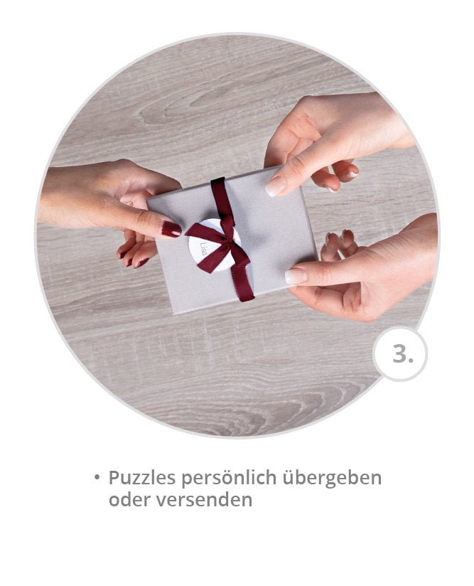 Geburtskarten oder Taufeinladungen als Puzzle gestalten und persönlich übergeben oder versenden