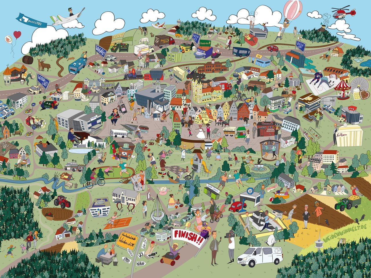 Weiden wimmelt Illustration